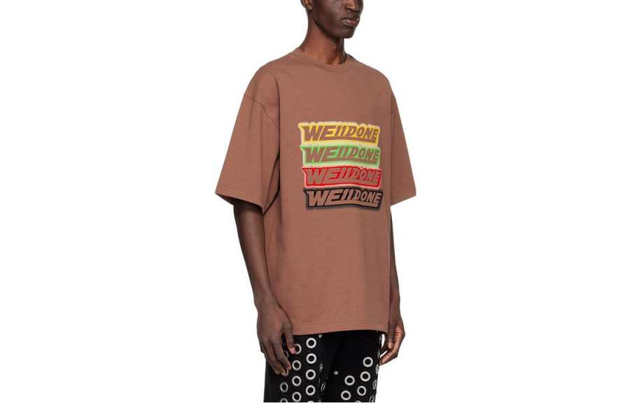 WE11DONE WE11DONE SS22 T Shirt Unisex Brown