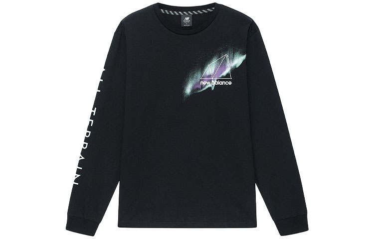 New Balance New Balance T Shirts Men's Black Crew Neck Straight Fit