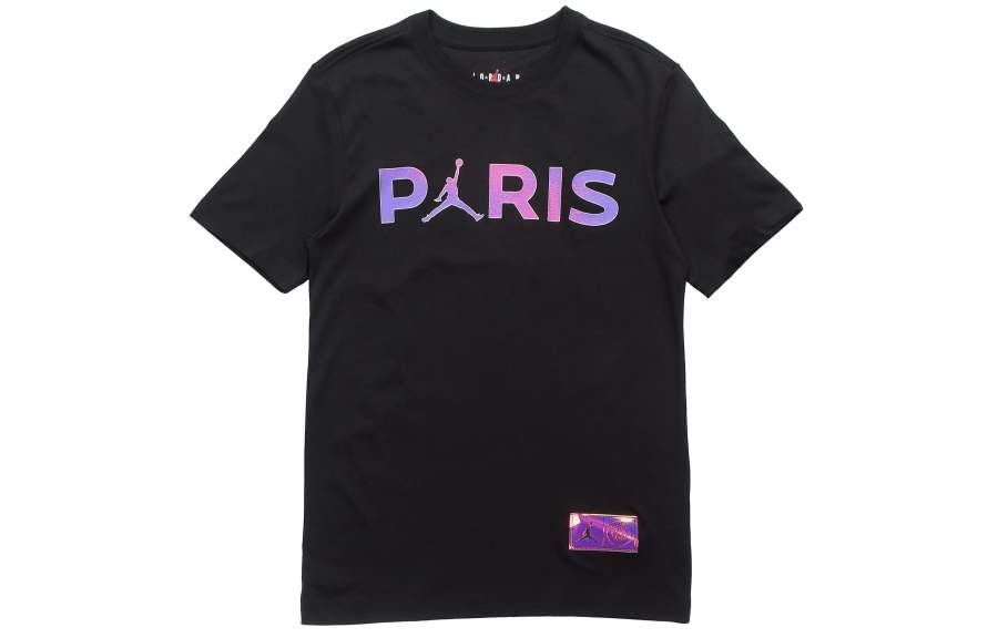 Jordan Jordan T Shirts Men's Black Crew Neck Moderate Straight Fit