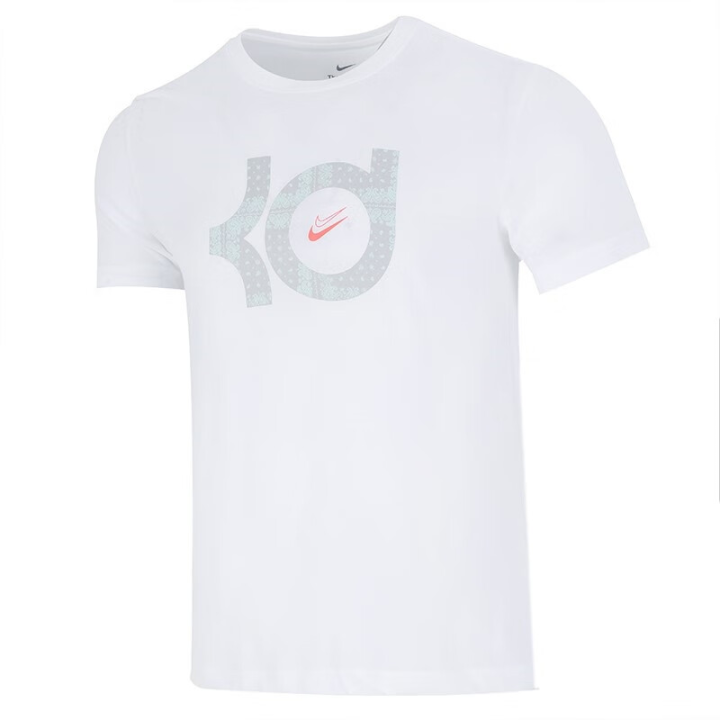 Nike Nike Dri Fit T Shirts Men's White Crew Neck Moderate Straight Fit
