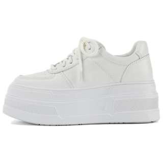 DIBO Cow Leather Low top Skateboard Shoes Women's White