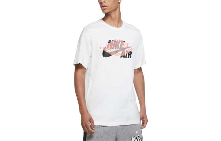 Jordan Jordan T Shirts Men's White Crew Neck Moderate Straight Fit
