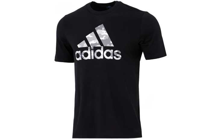 Adidas Adidas T Shirts Men's Black Crew Neck Moderate Straight Fit