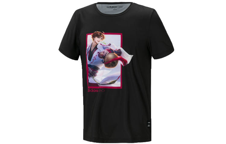 Adidas Neo X HONOR OF KINGS T Shirts Men's Crew Neck Moderate Straight Fit