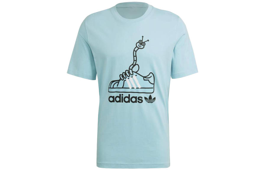 Adidas Originals Worm Tee T Shirt Men's Light Blue