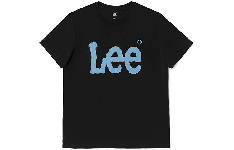 Lee T Shirts Men's Black Crew Neck Moderate Straight Fit