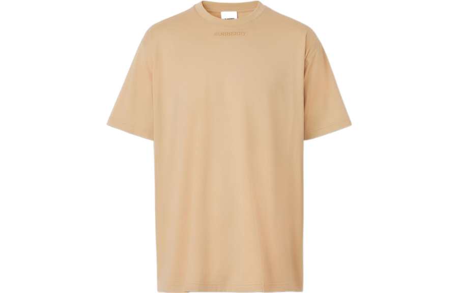 Burberry Letter Cartoon Print Straight Fit Short Sleeved SS22 T Shirt Men's Khaki