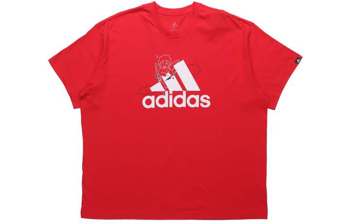 Adidas Adidas Day T Shirts Unisex Scarlet Crew Neck Moderate Straight Fit
