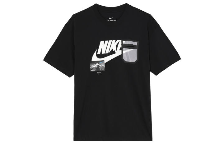 Nike Nike T Shirts Men's Black Crew Neck Moderate Straight Fit