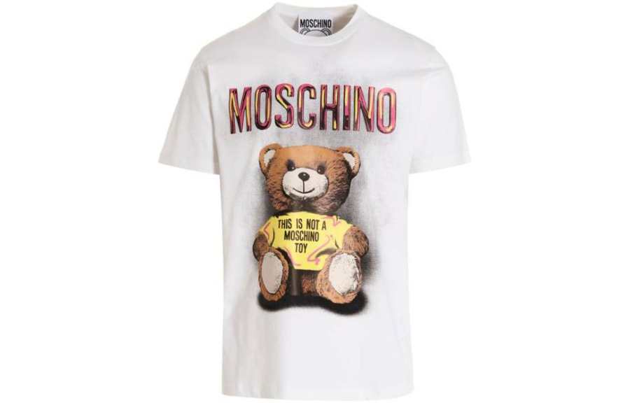 MOSCHINO T Shirts Men's White Crew Neck