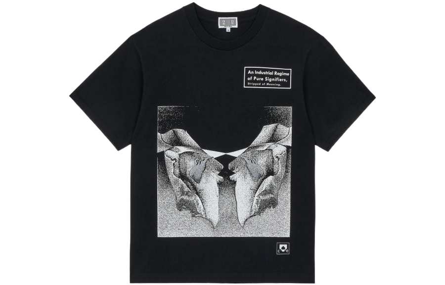Cav Empt T Shirts Men's Black Crew Neck Moderate Straight Fit