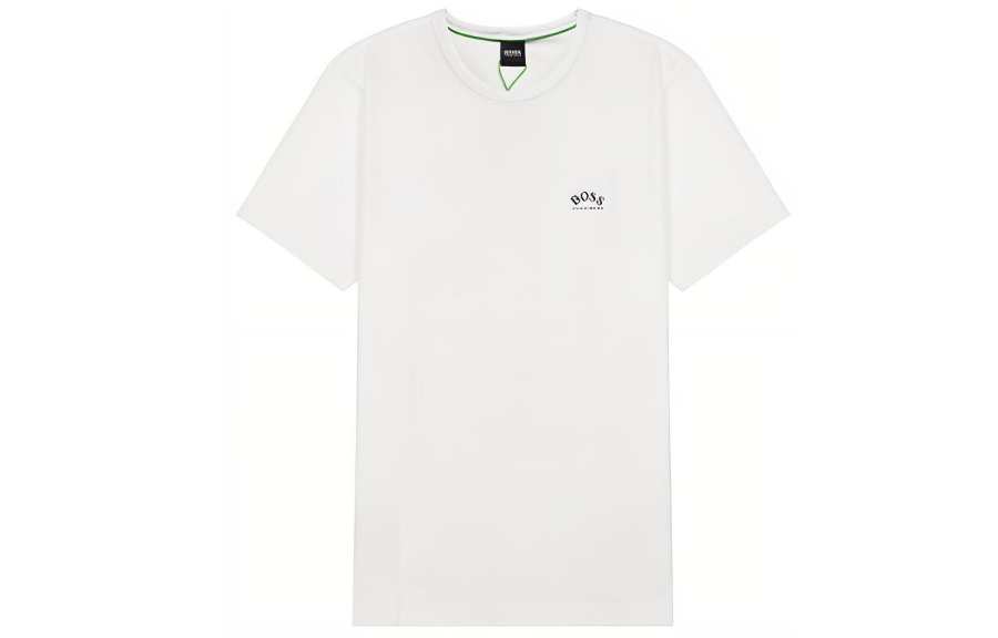 HUGO BOSS T Shirts Men's White Crew Neck Moderate Straight Fit