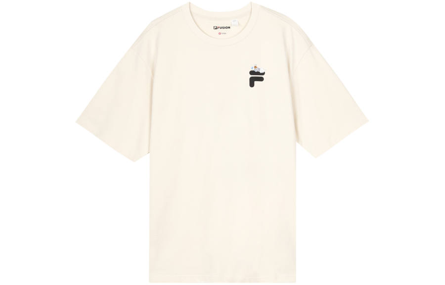FILA FUSION T Shirt Unisex Lactose Color