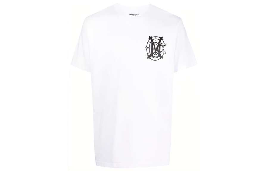Marcelo Burlon T Shirts Men's White Crew Neck Moderate Straight Fit