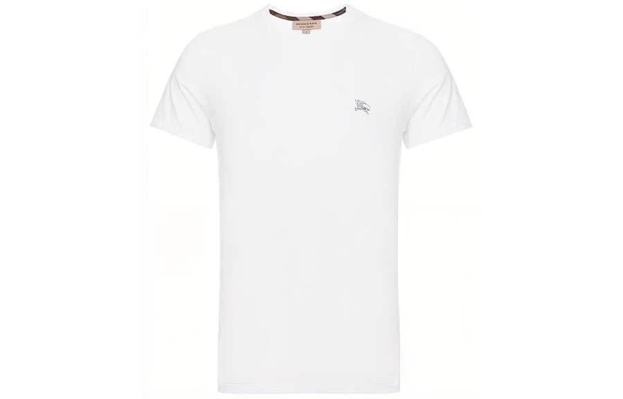 Burberry T Shirts Men's White Crew Neck Moderate