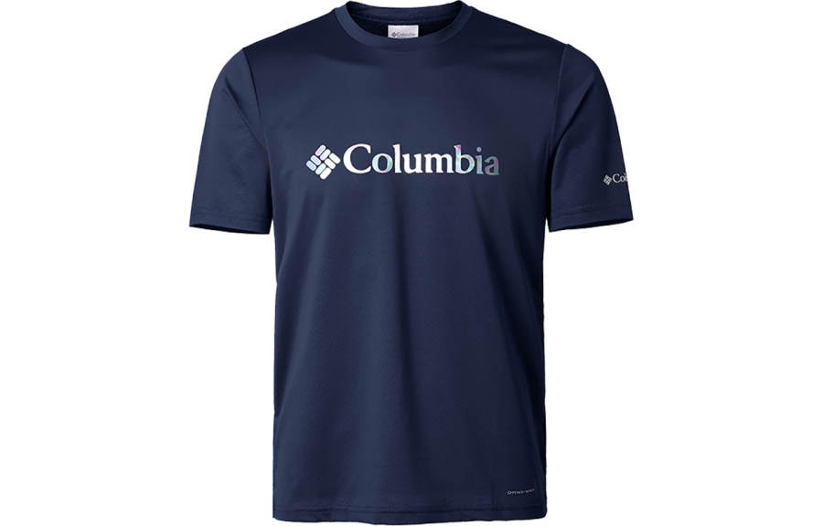 Columbia Quick Dry T Shirts Men's Navy Blue