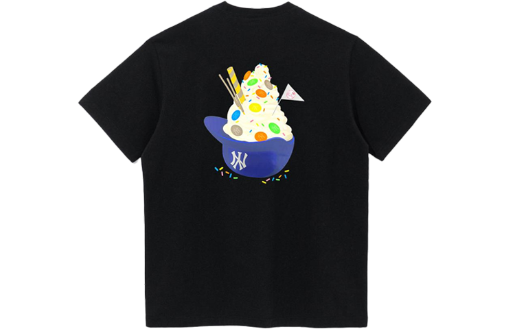New Era T Shirt Trendy Versatile Men's Black