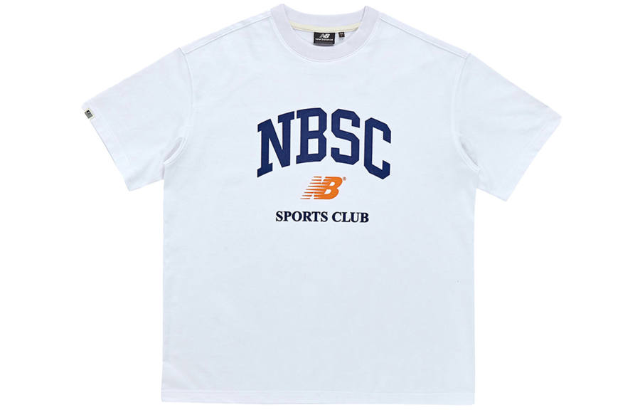 New Balance New Balance NB Sport T Shirts Men's White Crew Neck Moderate Straight Fit