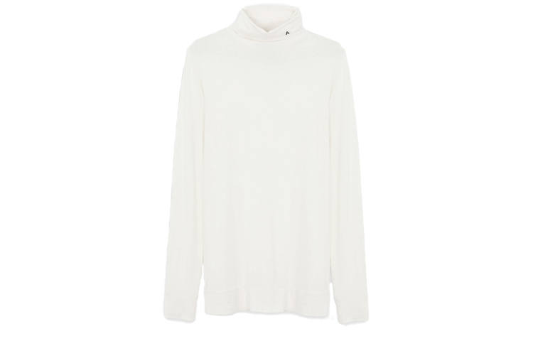 AMBUSH T Shirts Men's White Stand Collar Moderate Straight Fit