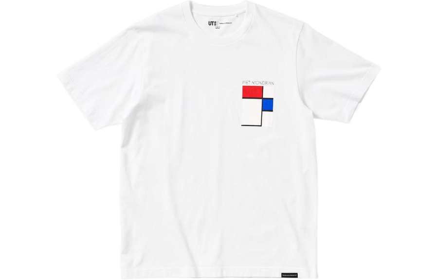 UNIQLO T Shirts Unisex White Crew Neck Moderate