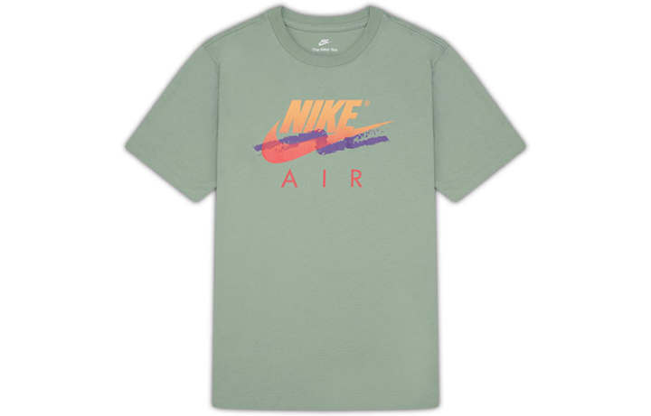 Nike Nike T Shirts Men's Green Crew Neck Moderate Straight Fit