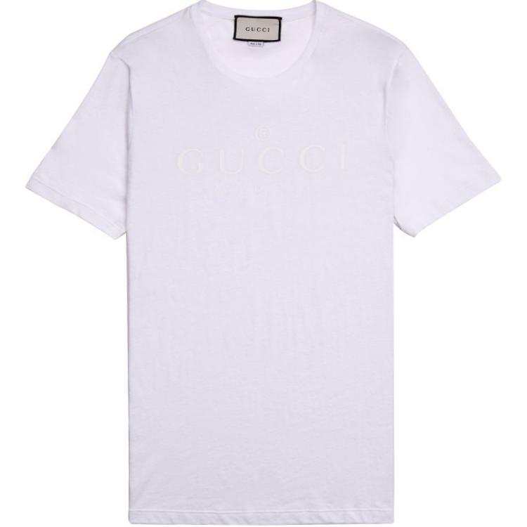 GUCCI T Shirts Men's White Crew Neck Moderate