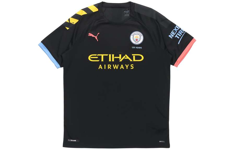 PUMA Manchester City T Shirts Men's Black Crew Neck Moderate Straight Fit