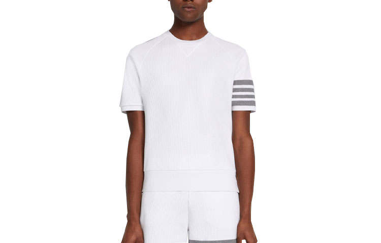 THOM BROWNE THOM BROWNE Waffle-effect T-shirt