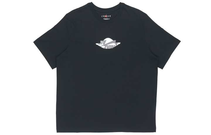 Jordan Jordan T Shirts Men's Black Crew Neck Moderate Straight Fit
