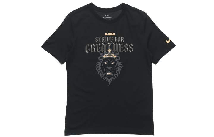 Nike Nike T Shirts Men's Black Crew Neck Moderate Straight Fit