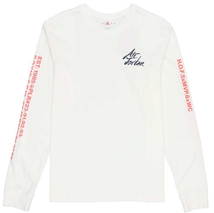 Jordan Jordan T Shirts Men's White Crew Neck Moderate Straight Fit