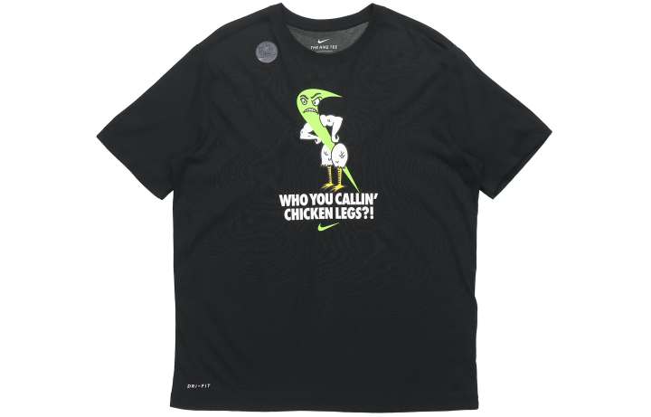 Nike Nike T Shirts Men's Black Crew Neck Moderate Straight Fit