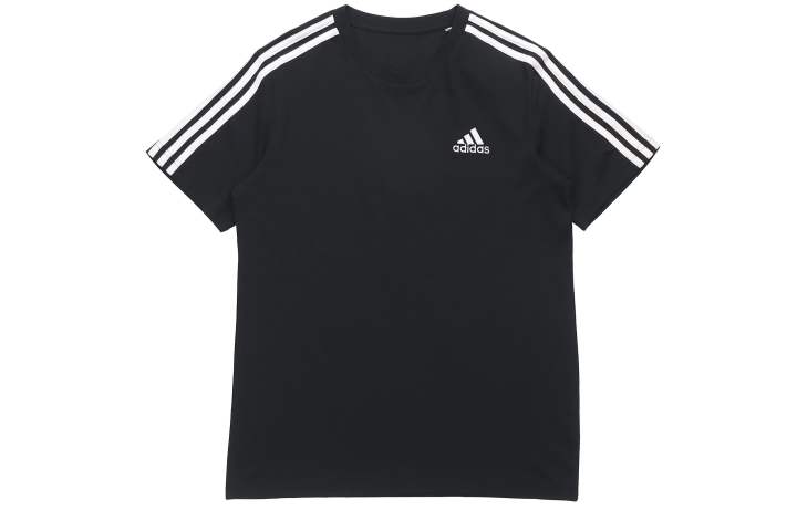 Adidas Adidas ESSENTIALS 3 Stripes T Shirt Men's Black