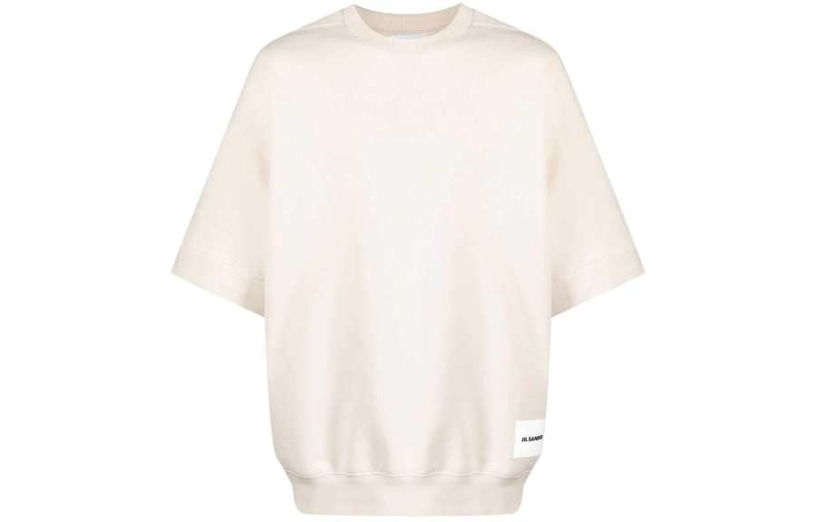 JIL SANDER T Shirts Men's Beige Crew Neck Straight Fit