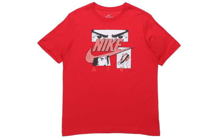Nike Nike T Shirts Men's Red Crew Neck Moderate