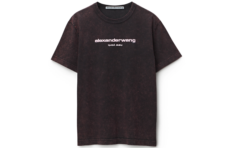 Alexander Wang T Shirts Unisex Gray Crew Neck Moderate Straight Fit