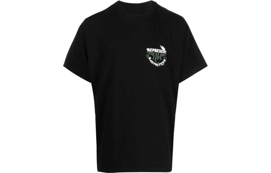 REPRESENT REPRESENT T Shirts Men's Black Crew Neck Moderate Straight Fit