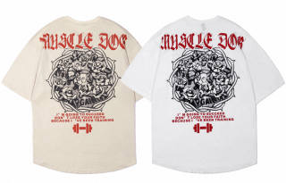 Muscle Dog T Shirts Unisex Crew Neck Moderate Straight Fit