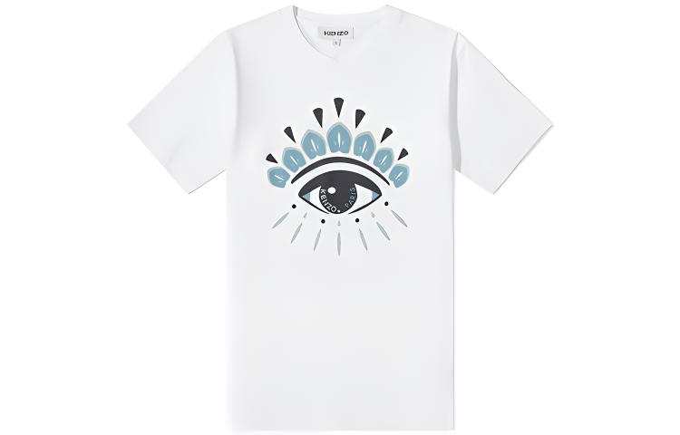 KENZO T Shirts Men's White Crew Neck Moderate Straight Fit