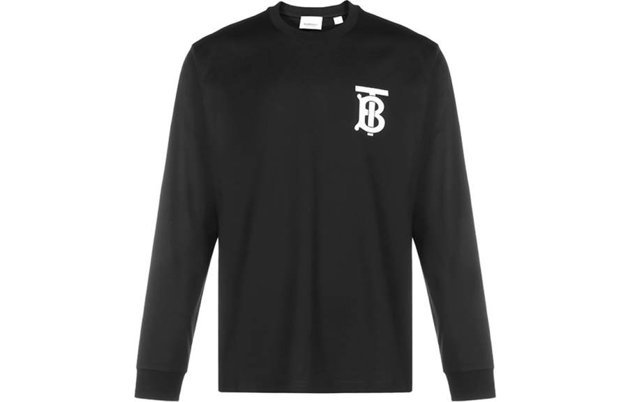 Burberry T Shirts Men's Black Crew Neck Moderate