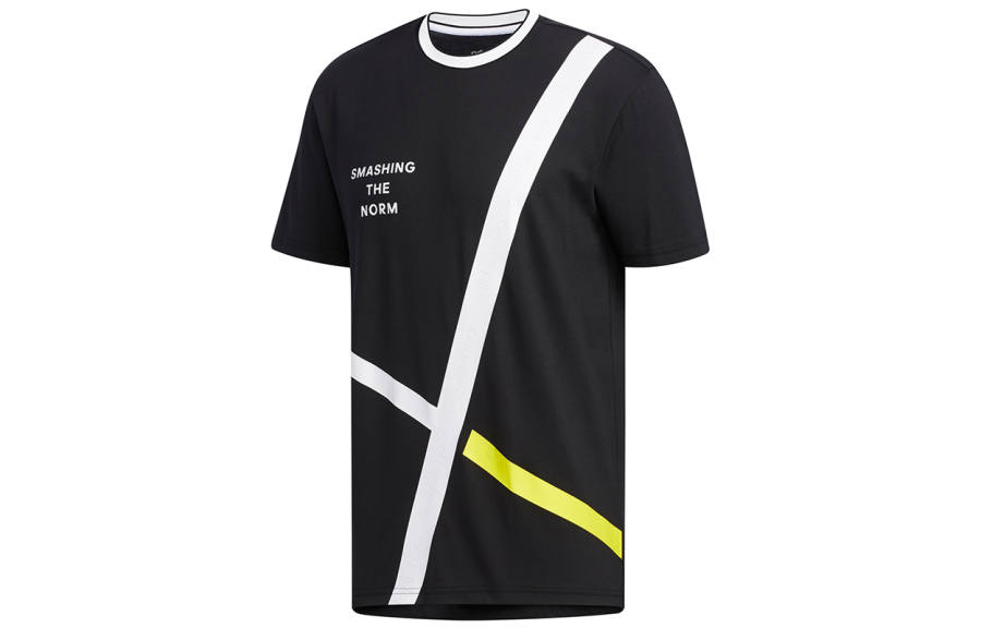 Adidas Neo T Shirts Men's Black Crew Neck Moderate Straight Fit