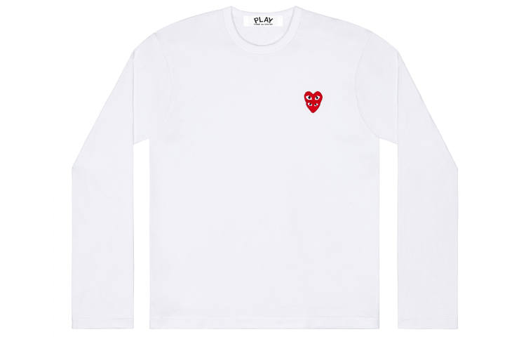 CDG Play Comme Des Garçons Play Double Heart Long Sleeve T Shirt
