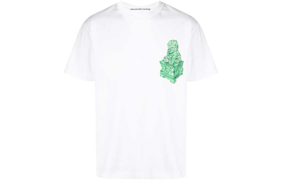 Alexander Wang T Shirts Unisex Bright White Crew Neck Moderate Straight Fit