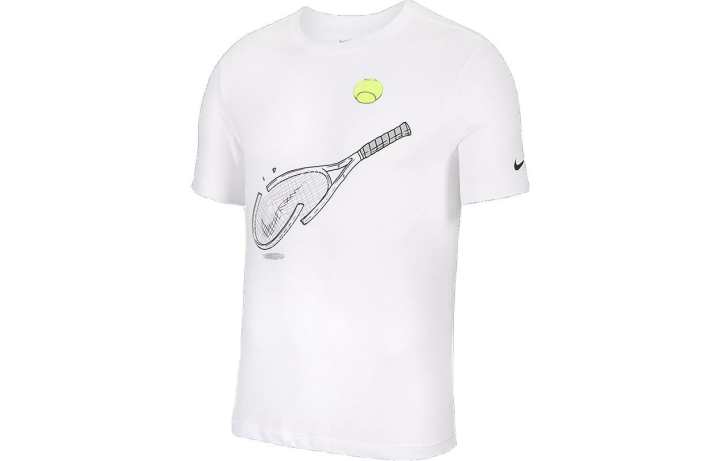 Nike Nike T Shirts Men's White Crew Neck Moderate Straight Fit