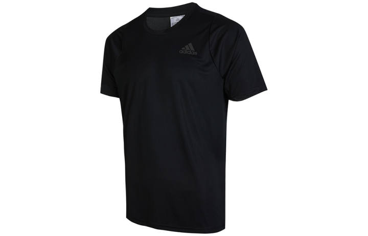 Adidas Adidas T Shirts Men's Black Crew Neck Moderate Straight Fit