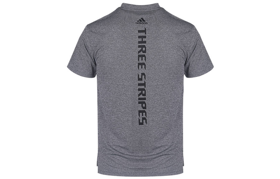 Adidas Adidas T Shirts Men's Gray Crew Neck Moderate Straight Fit
