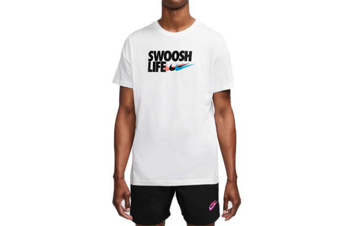Nike Nike T Shirts Men's White Crew Neck Moderate Straight Fit
