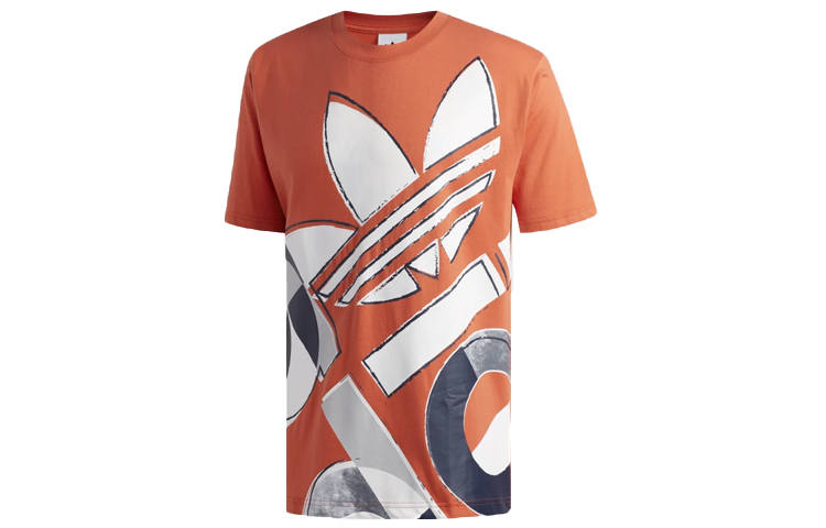 Adidas Originals T Shirts Men's Crew Neck Moderate Straight Fit