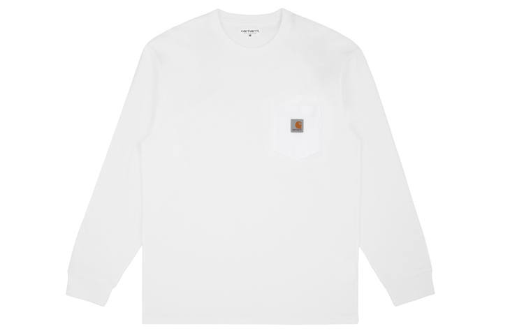 Carhartt WIP T Shirts Men's White Crew Neck Moderate Straight Fit