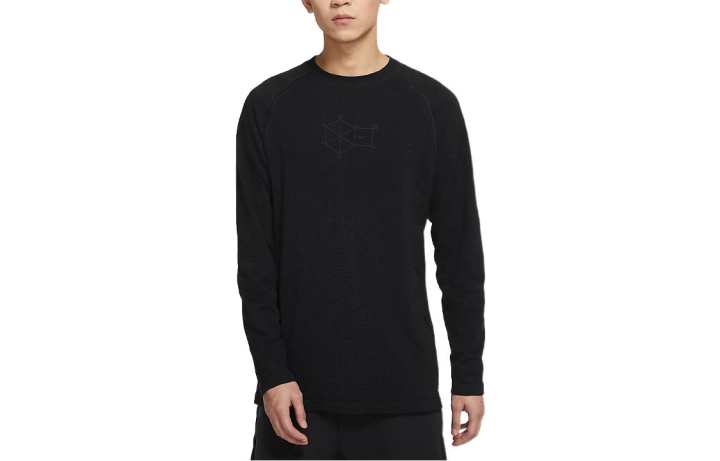 Nike Nike T Shirts Men's Black Crew Neck Moderate Straight Fit